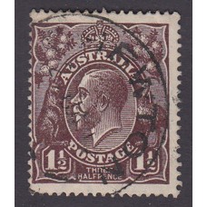 Australian    King George V   1½d Penny Half Pence Black Brown   Single Crown WMK 1st State Plate Variety 3L8